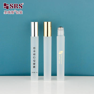 RPA-10ML(C) Klare, matte, frostierte Kunststoff PP PCR Umweltfreundliche Augenserum-Roll-On-Flasche