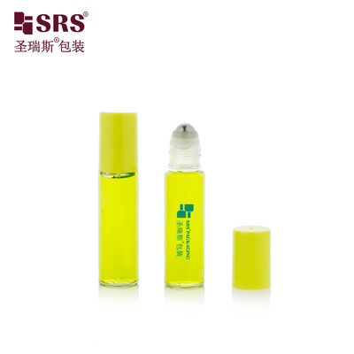 PET-10ML Kunststoff PET Klar glänzende Oberfläche Roll auf Flasche Applikator Behälter Verpackung mit Stahlkugel Massage