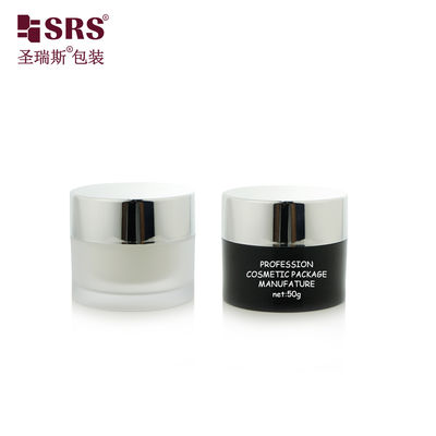 J0210B 30g 50g Farbe Benutzerdefinierte Farbe Kunststoff AS Doppelwandglas Behälter Verpackung für Gesichtsgelcreme
