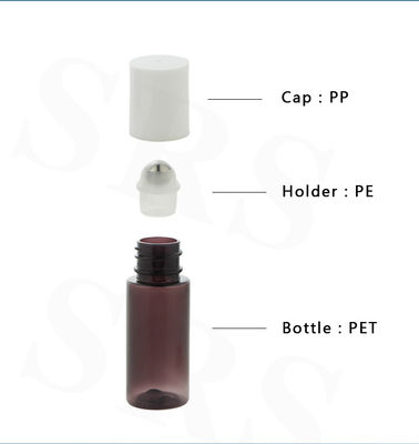 PET 10ml ~ 170ml Kunststoff PCR Roll-On Flasche Transparent Anpassbare Farbe Rollerball Flasche Kein Auslaufen Für Augenserum Deodorant Gel