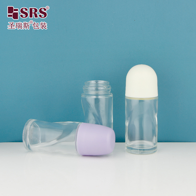 BLPG-B 50 ml Großhandel Deodorant mit einzigartiger Form Roll auf Glasflasche ohne Leckage Anpassung Klares kosmetisches Verpackung