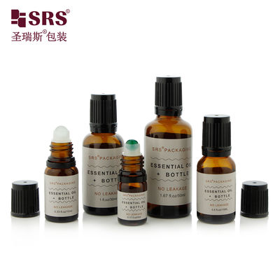 BLPF 5ml 10ml 15ml 20ml 30ml 50ml 100ml Runde Boston Glas Roll-On Flasche mit TE-Manipulationssicherheitsverschluss für ätherisches Öl