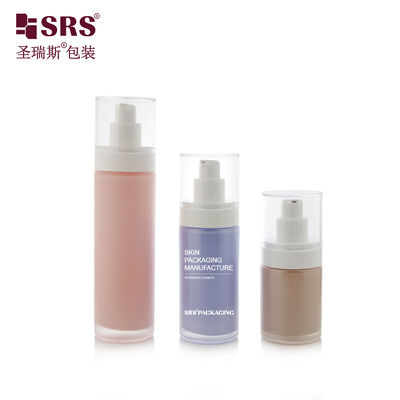 AB001 15ml 30ml 50ml Runde Luxus-Glas-Lotionpumpe Flasche Austauschbarer Typ Anpassung für Feuchtigkeitscreme
