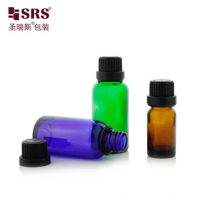 SRS Tinted Glass Essential Oil Bottle With Tamper Evident Cap Foam Liner for Aromatherapy Oil