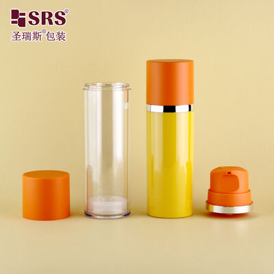 Colorful Airless Bottle 50ml 120ml 150ml Custom Logo Flip Top Vacuum Containerpray Vacuum Container
