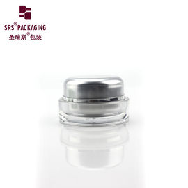 Farbe grauer Acryl runder Kunststoff Nachtcreme mattes Kosmetikglas
