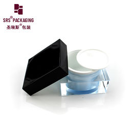 15g 30g 50g Quadrat Blau Acryl Plastikcreme leere Gläser