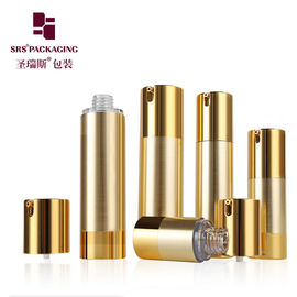 Gold-Silber-Großhandelsbestand Kosmetiklotion 15 ml 50 ml Luftlose Pumpe