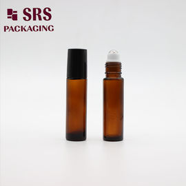 10 ml transparente Amberbraune Glasrollenkugel leere Massageflasche mit ätherischem Öl