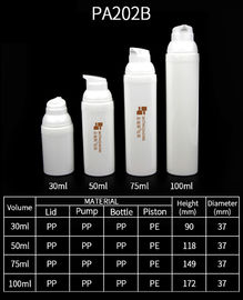 30 ml 50 ml 75 ml 100 ml weiße, umweltfreundliche, luftlose PP-Pumpenflasche zur Injektion