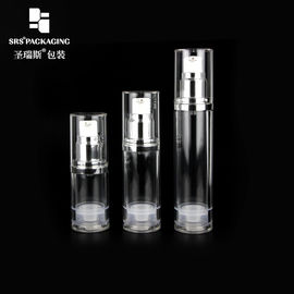 AS durchsichtige 15 ml 30 ml 50 ml Kosmetik-Plastikluftlose Pumpe leere Flasche