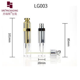 7 ml quadratische metallisierte leere Luxus-Kosmetik-Glitzer-Lipgloss-Röhre