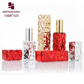 3.5g einzigartiges Design glänzendes rotes Gold Silber Luxus leerer Lippenstiftbehälter