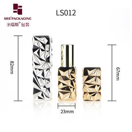 Quadratische Form glänzendes Gold Luxus hochwertiger Lippenstift leerer Schlauch
