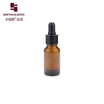 Bernsteinfarbenes leeres Glas Hautpflege-Serumöl auf Lager 15ml Tropffflasche
