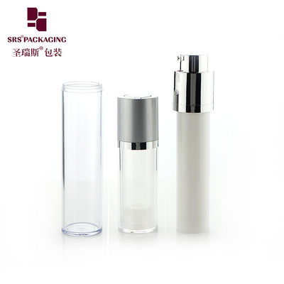 runde Form 15 ml 30 ml 50 ml Acryl leere Luftlose Lotion Pumpe Flasche