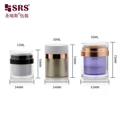15 ml 30 ml 50 ml luftloser, austauschbarer Acryl-Kosmetikcreme-Flasche