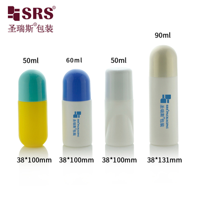 50 ml 60 ml 90 ml große PP PCR benutzerdefinierte Farbe recycelte umweltfreundliche Flasche mit Deodorant