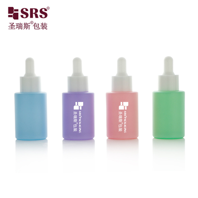 Farbe Eingefrorenes Leeres Hautpflege-Serum Flachglas Tropffflasche 30ml
