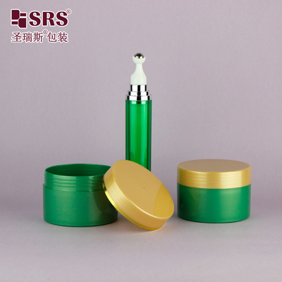 Luxus-PP-Plastik-Kosmetik-Verpackung Set Rollflasche und Glas Behälter für Cremes