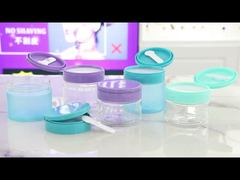 PET007 200 g 250 g 300 g Kunststoff-PET-Cremeglas mit Flip-Cap-Pinzettenlöffel