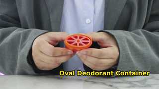 D040 Uhr: 15 ml, 40 ml, 50 ml, 75 ml, ovaler Deo-Gelbehälter aus PP-Kunststoff, Vitrine